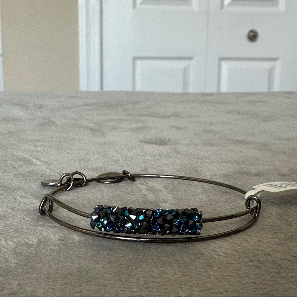 Alex and Ani Mermaid Tail Fine Rocks EWB, Midnight Silver
